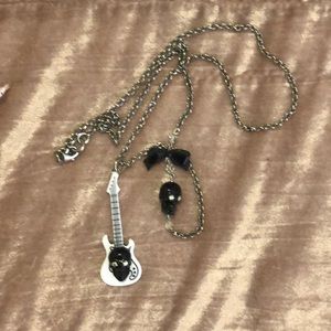 Tarina Tarantino skull guitar necklace